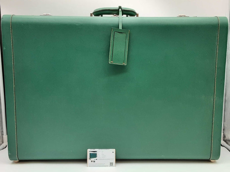 Prada Green Saffiano Leather Trunk Suitcase Do1224cxzde