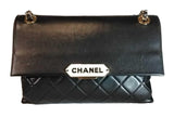 Chanel Medium Retro Label Black Lambskin Ghw Black Handbag Jg1025licrmia