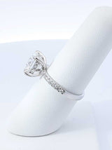 3.77 Cttw Lab-grown Diamond & 14k Gold Ring With Cert 3.4g Size 6.5 Fw0326locrdu