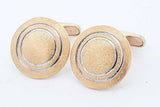 Brioni 18k Yellow Gold Circular Cufflinks 13.5 Grams Eb0326lolrde