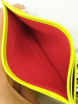 Christian Louboutin Kios Wallet In Neon Yellow Spiked Leather Fw0726oordu