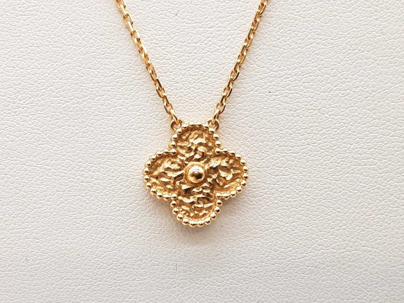Van Cleef & Arpels Alhambra 18k Yellow Gold 5.7g Necklace 16 In Do0925lxzxde