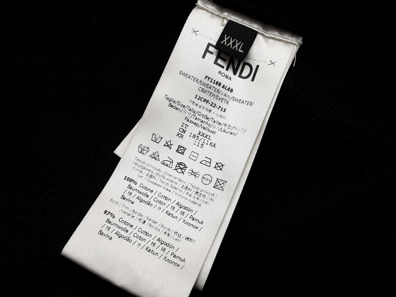 Fendi O Lock Chain Black Hoodie Sweater Size Xxxl Do0325sxzde