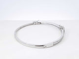 0.42 Cttw Diamond Floral Cluster Bangle Bracelet In 10k White Gold 8.2 Grams 7 Inch Fw0626pxzdu