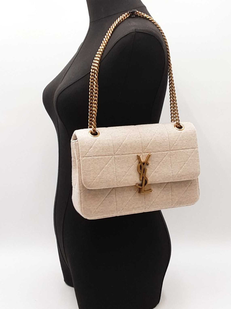 Yves Saint Laurent Jamie Chain Shoulder Bag In Quilted Jersey Fw0625exzdu
