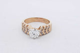 1.36cttw Diamond Ring In 14k Yellow Gold 5.6 Grams Size 7.25 Eb0926wrxzsa
