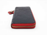 Louis Vuitton Blooming Flower Clemence Wallet In Navy Blue Monogram Empreinte Leather Fw0726lwrdu