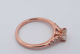 0.51ctw Pear Shape Diamond Ring In 14k Rose Gold 3 Grams Size 8.5 Eb0126rxzsa