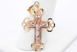 10k Two Tone Gold Crucifix Pendant 2 Grams Eb0326ersa