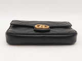 Gucci Black Matelasse Gg Marmont Small Shoulder Bag Sd0625wrzsa