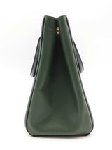 Prada 2 Tone Green Saffiano Leather Tote Bag Eb0726ixzsa
