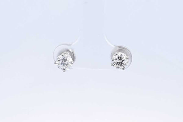 Approx. 1ctw Lab Grown Diamond Stud Screw Back Earrings 14k Wg 0.79g Eb0524orxsa