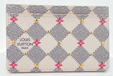 Louis Vuitton Damier Azur Flower Studded Card Holder Wallet Eb0326orxsa