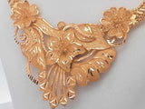 22k Yellow Gold Floral Choker Necklace 32.1 Grams 15 Inch Eb0426wixzsa