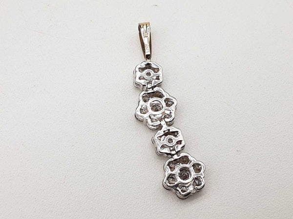 0.90 Cttw Diamonds 14k Two-tone White 2.4g Drop Pendant Do0525lrxde