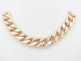 18k Yellow Gold Concave Curb Chain Necklace 45.3 Grams 20.5 Inch Eb0426ollrsa