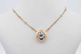1.0ctw Diamond Pendant Necklace 14k Yellow Gold 4.5 Grams 16.5 Inch Eb0626lxxzsa