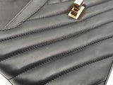 Dolce & Gabbana Logo Quilted Black Leather Shoulder Bag Eb0225pxzsa