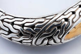 John Hardy Balu Sterling Silver & 22k Gold Hinged Cuff Bracelet 49.8g Eb426pxzde