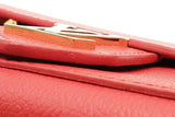 Louis Vuitton Red Leather Lockme Long Wallet Eb0826orxsa