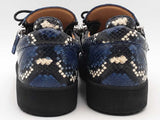 Giuseppe Zanotti Frankie Low Top Blue Snakes Shoes Size 43 Aa0326ezsa