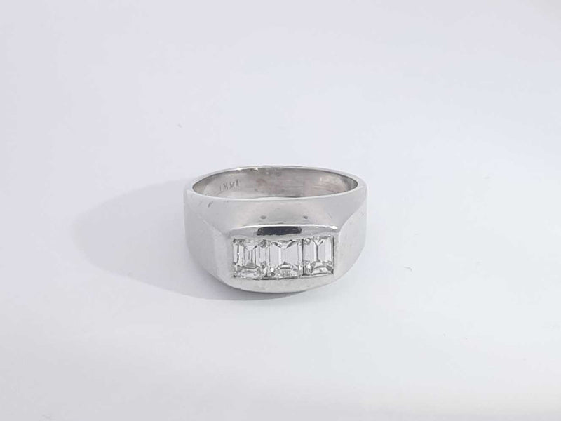 1.23 Cttw Diamond 14k White Gold Ring 14 Grams Size 10.5 Aa0525loxzsa