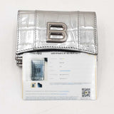 Balenciaga Silver Hourglass Mini Wallet Sd0625oezdu