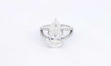 Lab Grown Pear Shape Diamond 5.72ctw Ring In 18k White Gold 6.5g Eb1223pxersa