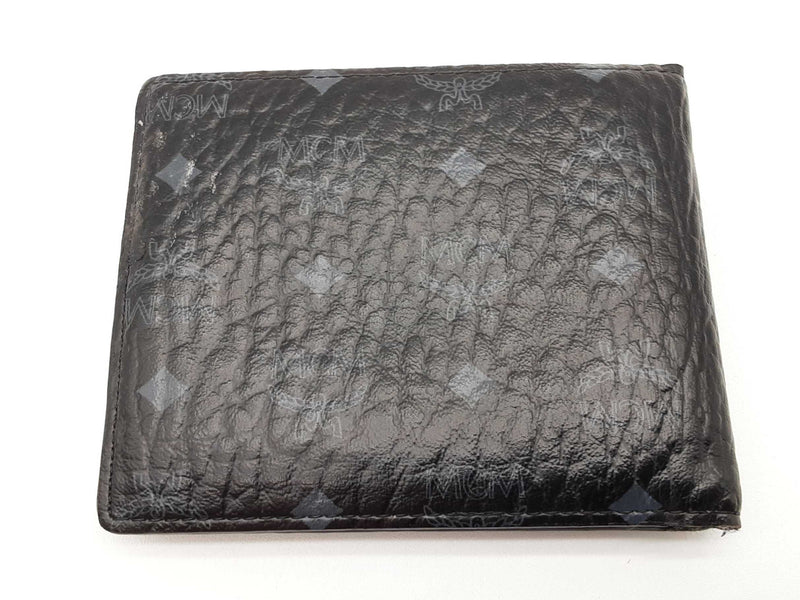 Mcm Black Visetos Coated Canvas Bifold Wallet Do0925oxde
