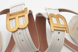 Balmain White Leather Ankle Strap Sandals Size 38.5 Eb0626lxzsa