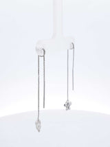 14k White Gold Airplane Threader Earrings 1.1 Grams Fw0626rzdu