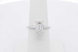 2.02ctw Lab Grown Emerald Cut Diamond Ring 14k White Gold 3.5g Size 6 Eb526wxzsa