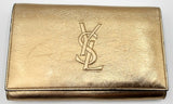 Yves Saint Laurent Gold Metallic Wallet On Chain Eb0524wxzdu