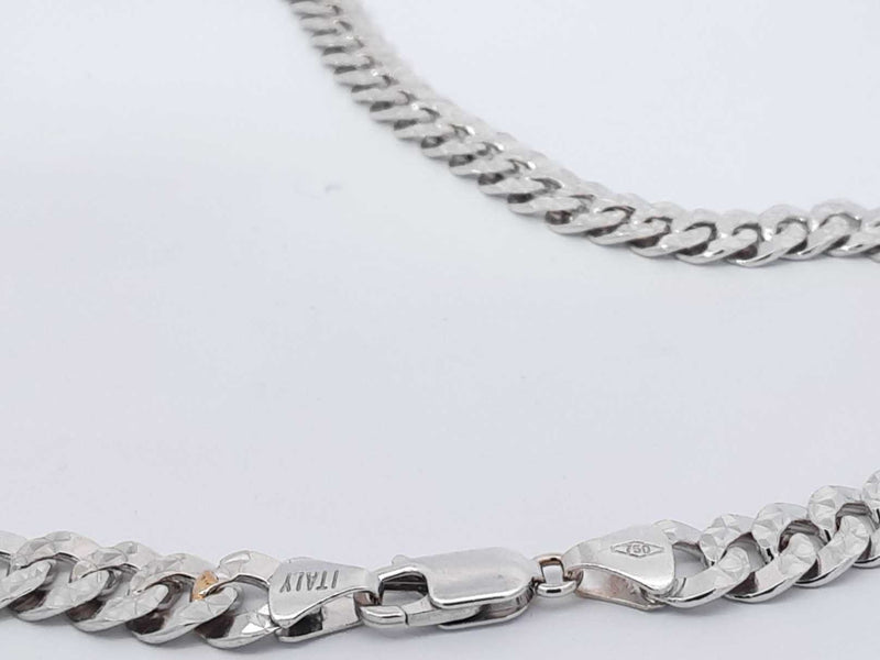 18k White Gold 36.6 Grams Cuban Link Chain 20 Inches Aa0825lexzsa
