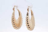 14k Yellow Gold Textured Hoop Earrings 3.5 Grams Eb0226lerde