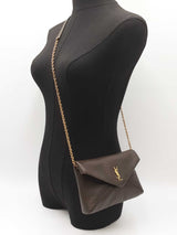 Yves Saint Laurent Cassandre Pouch Shoulder Bag In Grained Lambskin Fw0926wrxdu