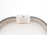 John Hardy Rata Woven Link Reversible Bracelet In Sterling Silver 39.3 Grams 7 Inch Fw0626wxzdu