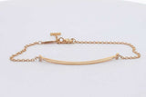 Tiffany & Co. 18k Gold T Smile Bracelet With Diamonds 2.8g 6 Inch Eb0426pxzsa