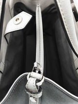 Fendi Petit 2jour Monster Eyes Tote In Vitello Elite Gray Leather Fw0926wzxdu