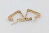 18k Yellow Gold Triangle Hoop Earrings 1.6 Grams Eb0926lorsa