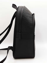 Gucci Medium Backpack In Logo-debossed Rubber-effect Black Leather Fw0426erxdu