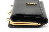 Yves Saint Laurent Mini Black Leather Crossbody Wallet Eb0326oxzdu