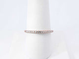 0.17 Cttw Diamond & 10k Rose Gold Half Eternity Band 1.5g Size 8.25 Fw0426lzxdu