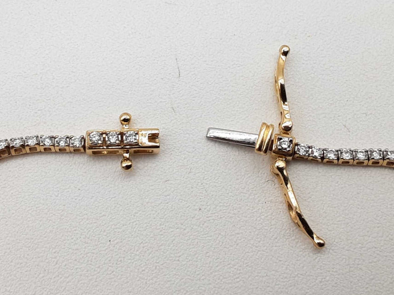 1.00 Cttw Lab Grown Diamonds 14k Yellow Gold 4.3g Tennis Bracelet 7.25 In Do0525rcxde
