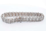 6.48ctw Diamond Bracelet In 10k White Gold 19.3 Grams 7 Inch Eb0225lrrxsa