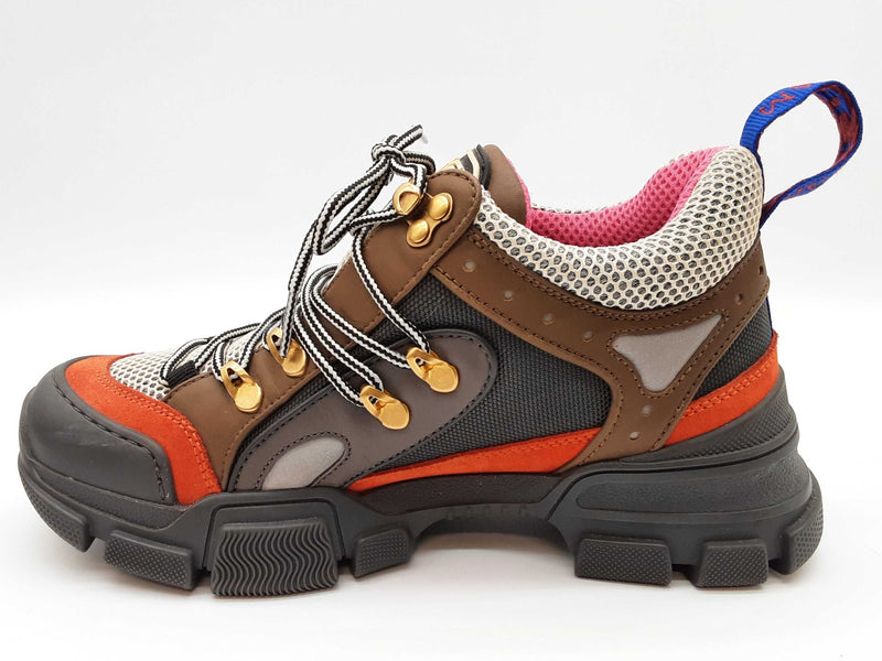 Gucci Flastrek Journey Gray Orange Shoes Size Gucci 38 W Do0625lxzde