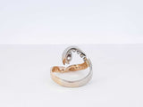 0.85 Cttw Diamond & 14k Two-tone Gold Wave Ring 5.9 Grams Size 7 Fw1025prxdu