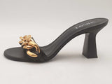 Versace Medusa Chain Leather Sandals Black  Size 41 Aa0126crsa