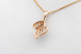 10k Yellow Gold Diamond Pendant & 18k Yellow Gold Chain 3.1 Grams 15.5 Inch Eb0826ooxsa