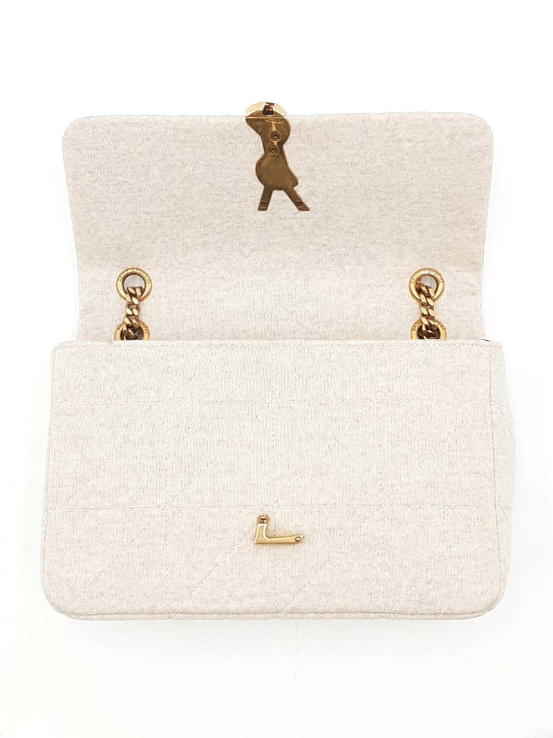 Yves Saint Laurent Jamie Chain Shoulder Bag In Quilted Jersey Fw0625exzdu
